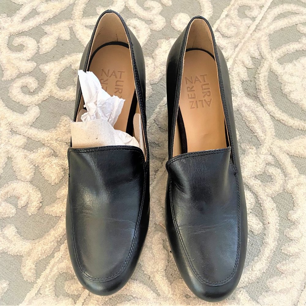 Leather Heeled Loafers - Picture 2 of 6